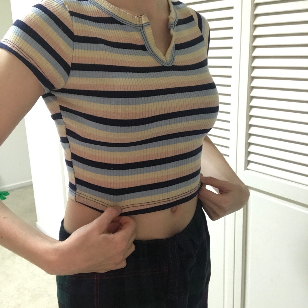 Striped cropped tee from Urban Outfitters